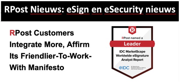 RPost Worldwide Leader and Hot Vendor RPost Worldwide Leader and Hot Vendor
