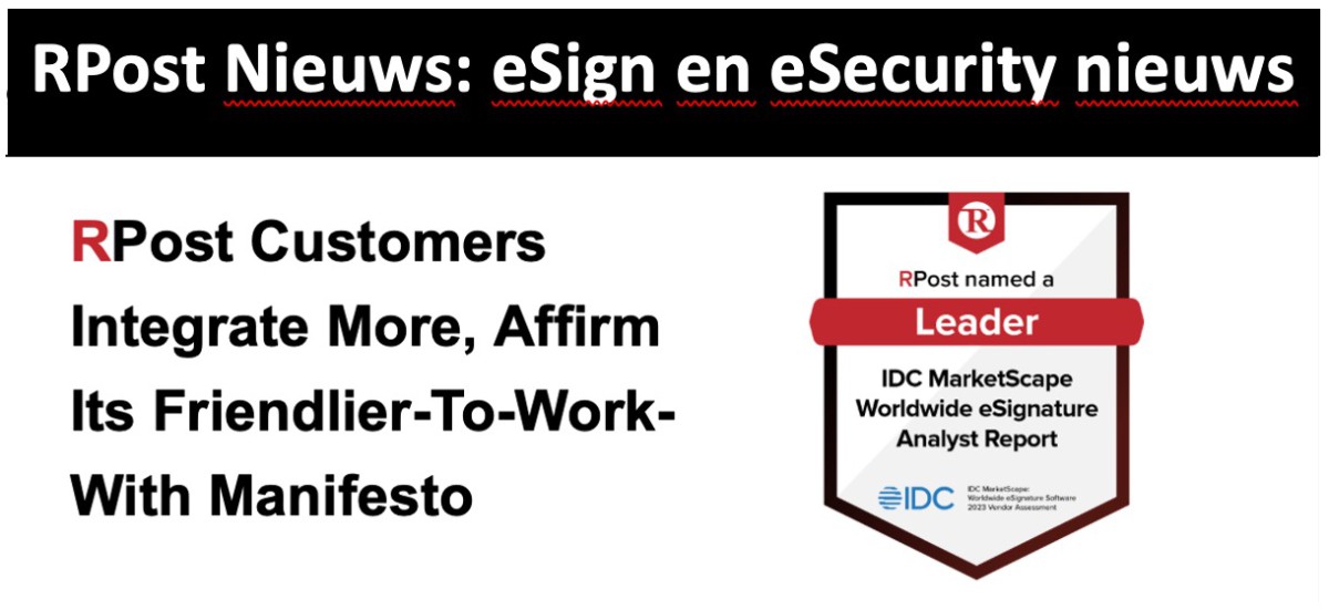 RPost Worldwide Leader and Hot Vendor | RPost Nederland